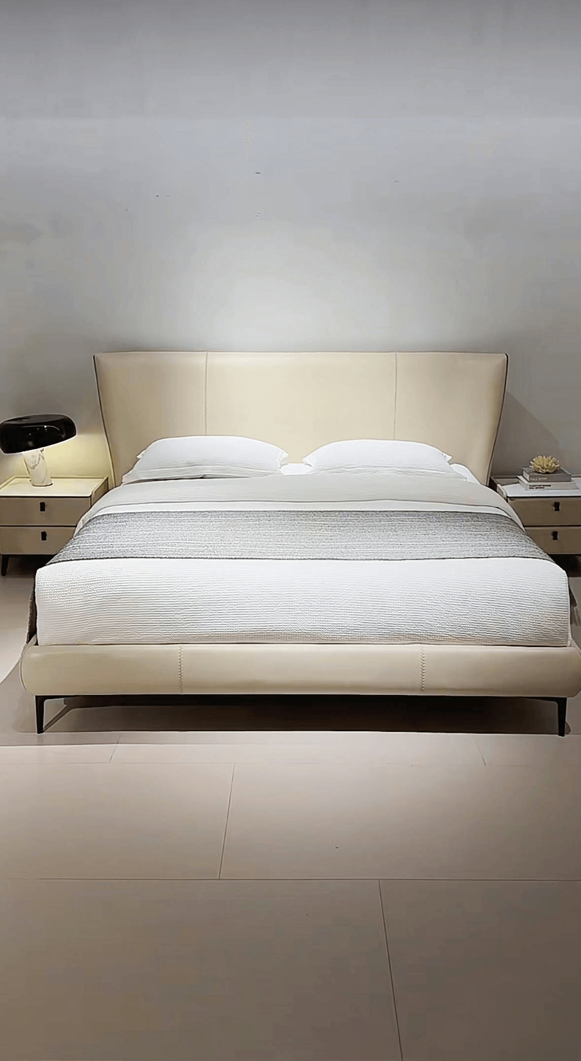 A bed with graceful lines—Is it to your liking?