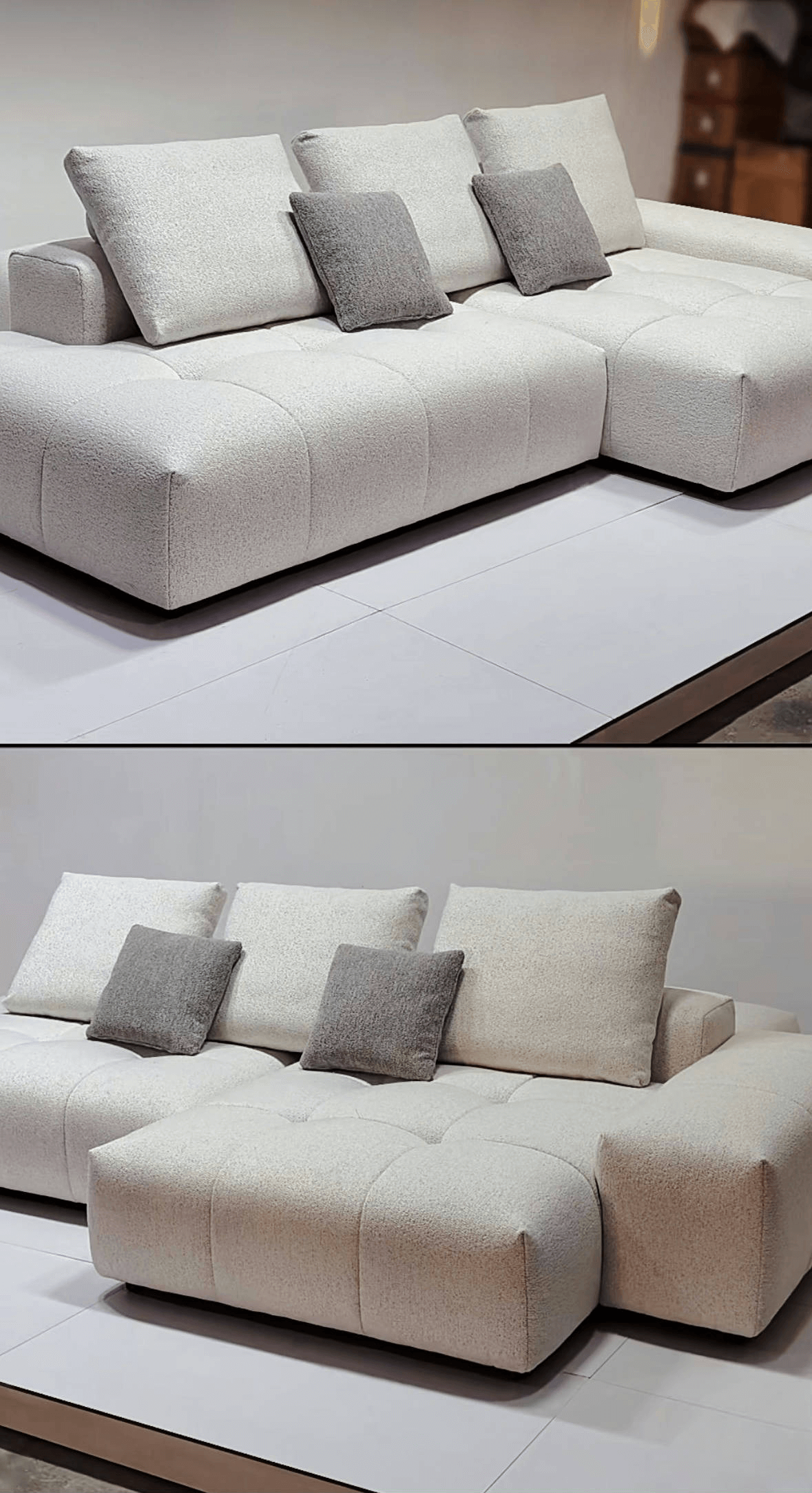 How to Choose a Pixelated Fabric Double Chaise Sofa?