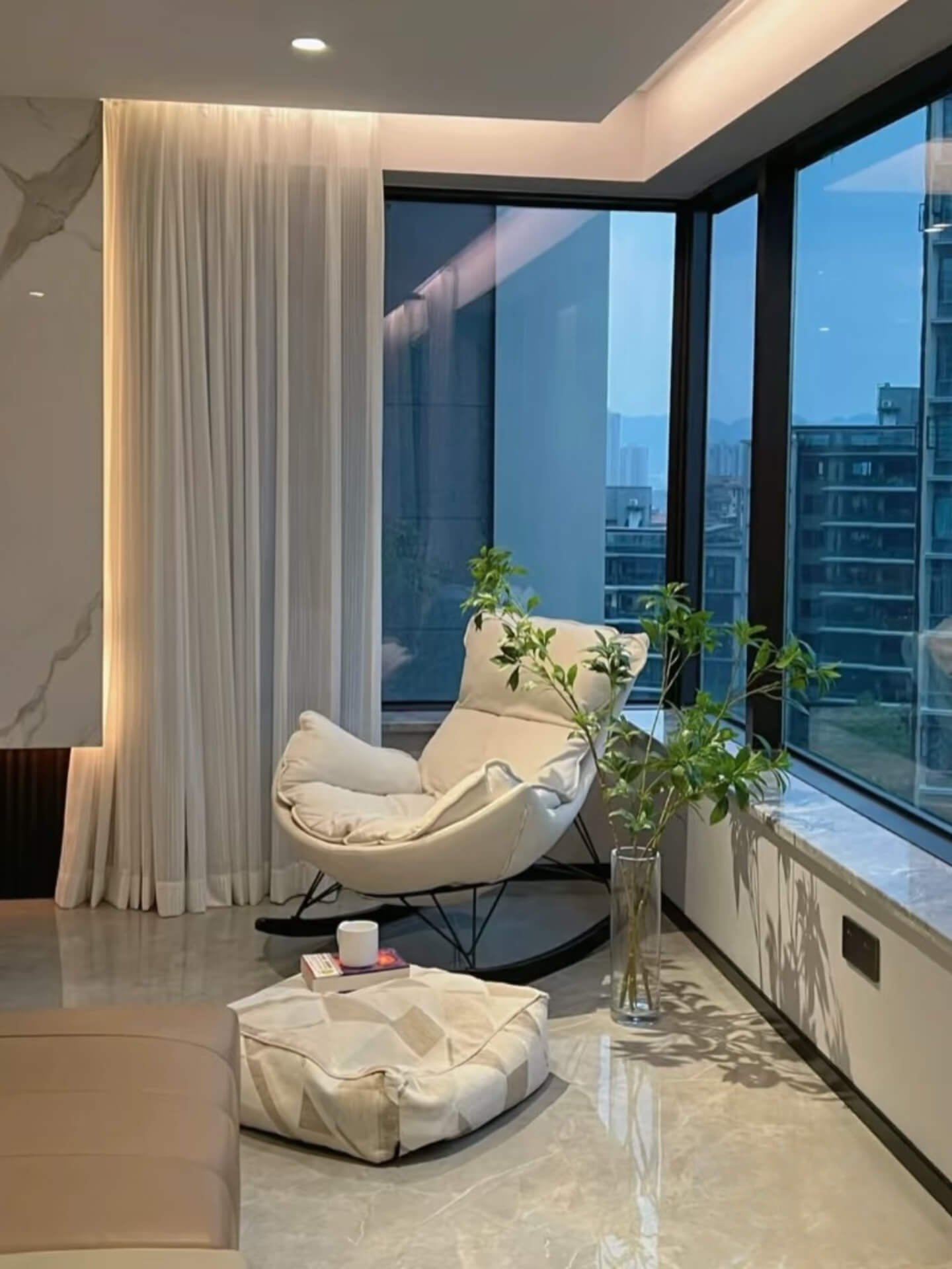 Balcony Leisure: The Cozy Charm of a Rocking Chair