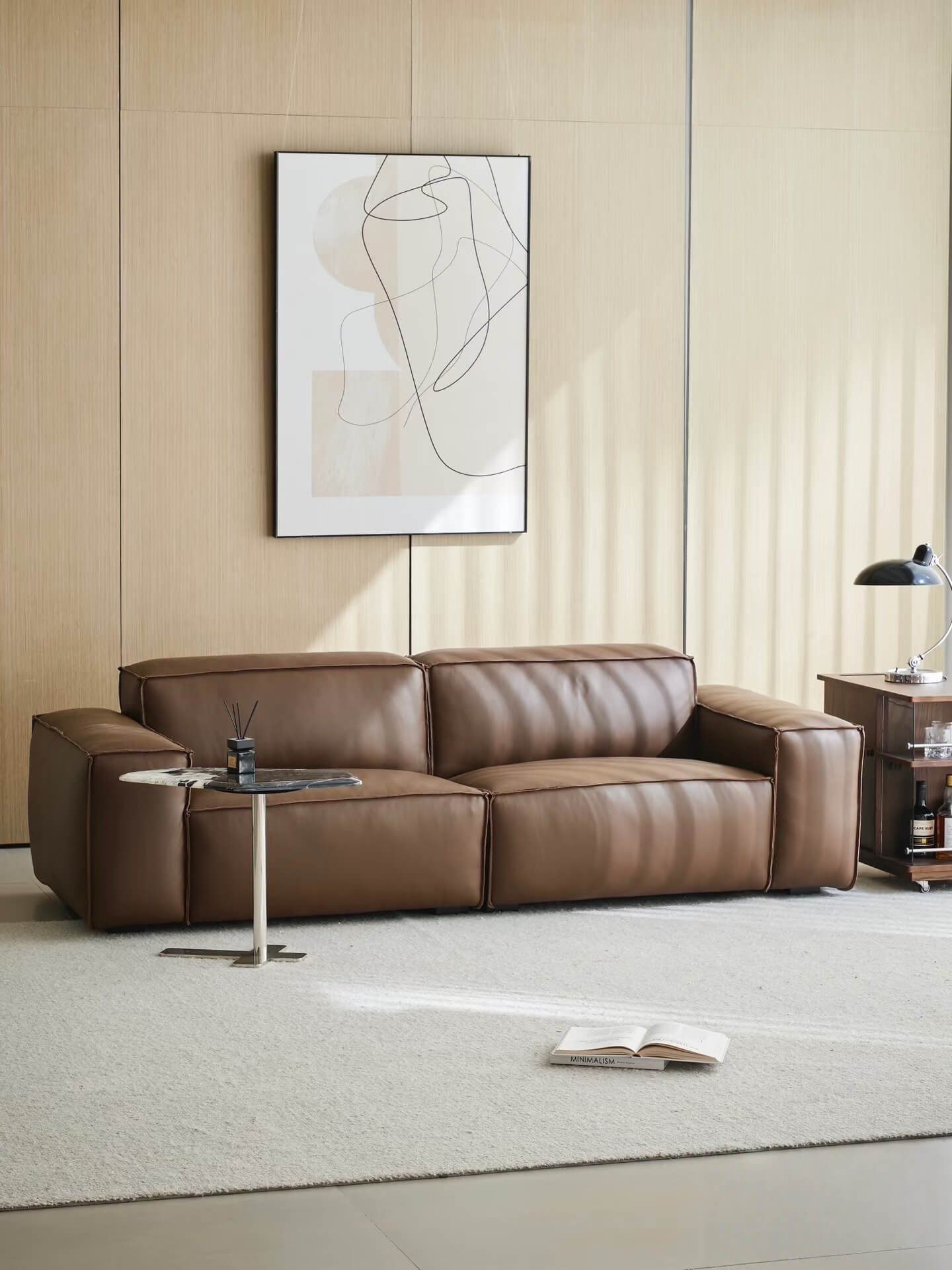 Brown Leather Sofa: Unlocking the Aesthetics of Autumn at Home