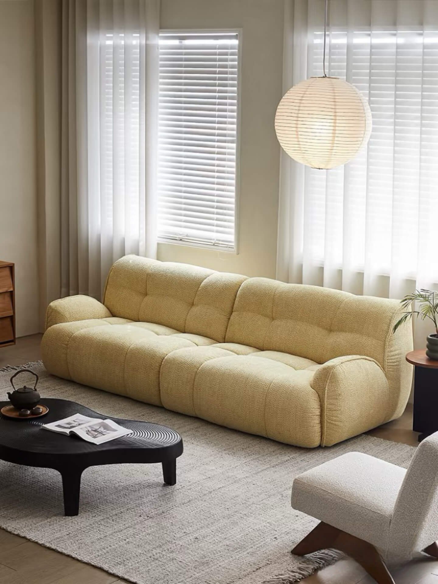 Chenille Velvet Sofa: A Cloud of Creamy Comfort for Your Home