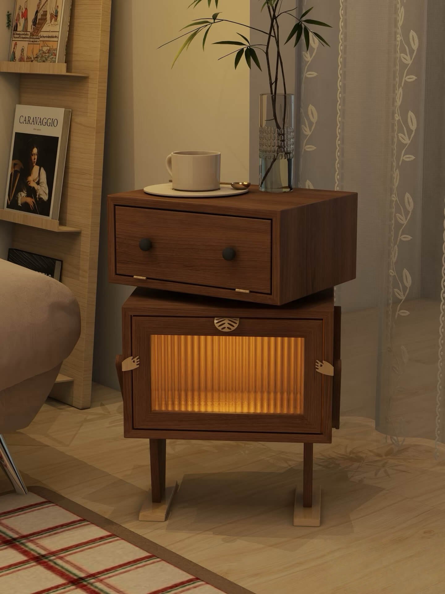 The Star of My Living Room: An Adorable Wooden Robot Side Table
